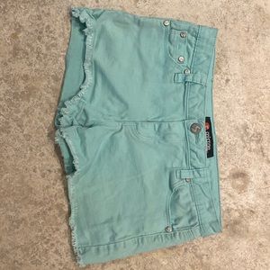 Scissor mint shorts